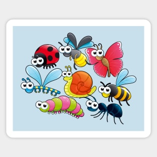 Insects Coloured Cartoon Sticker
